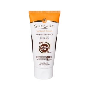کرم ضد آفتاب روشن کننده + 50 SPF سان سیف
Sunblock Cream WHITENING