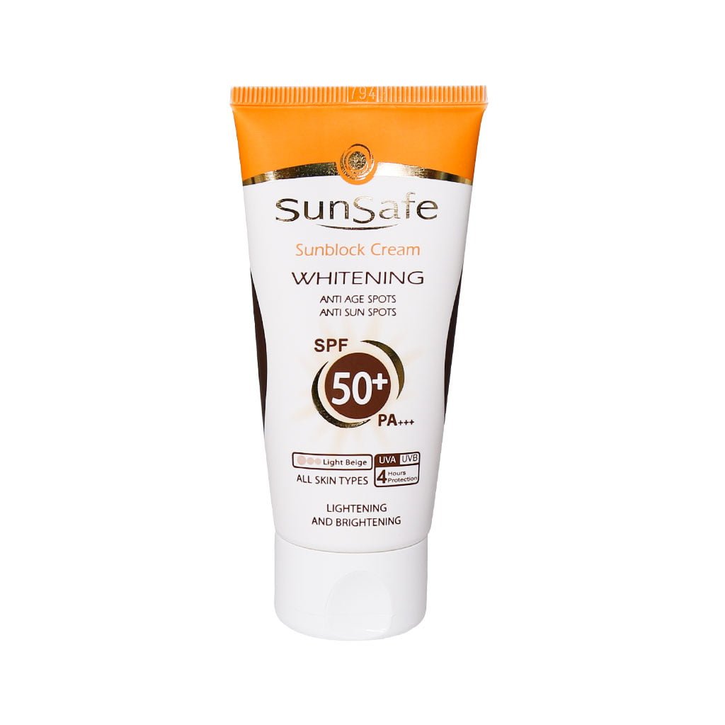 کرم ضد آفتاب روشن کننده + 50 SPF سان سیف
Sunblock Cream WHITENING